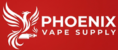 Phoenix Vape Supply logo with red phoenix bird icon and bold text on dark background
